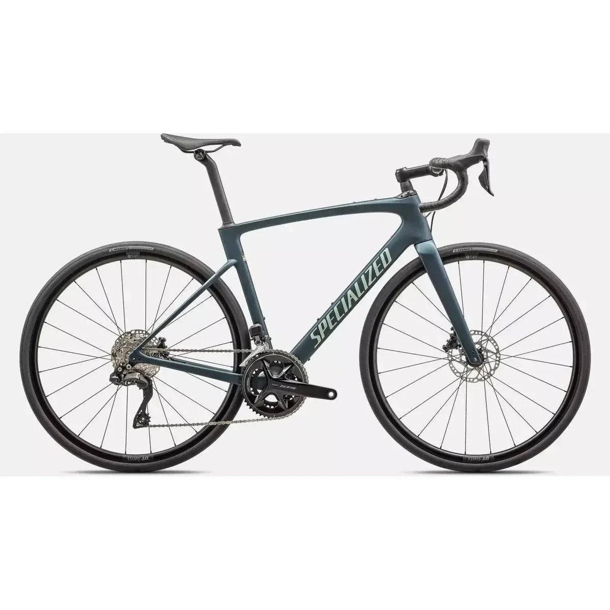 Specialized Roubaix SL8 Comp Bicycle - Road Bikes Specialized 44 Satin Mettalic Deep Lake/White Sage Metallic