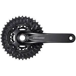 Shimano FC-M6000-3 Crankset - 175mm, 10-Speed, 40/30/22t, 96/64 BCD, Hollowtech II Spindle Interface, Black Cycling Parts - Crank Shimano