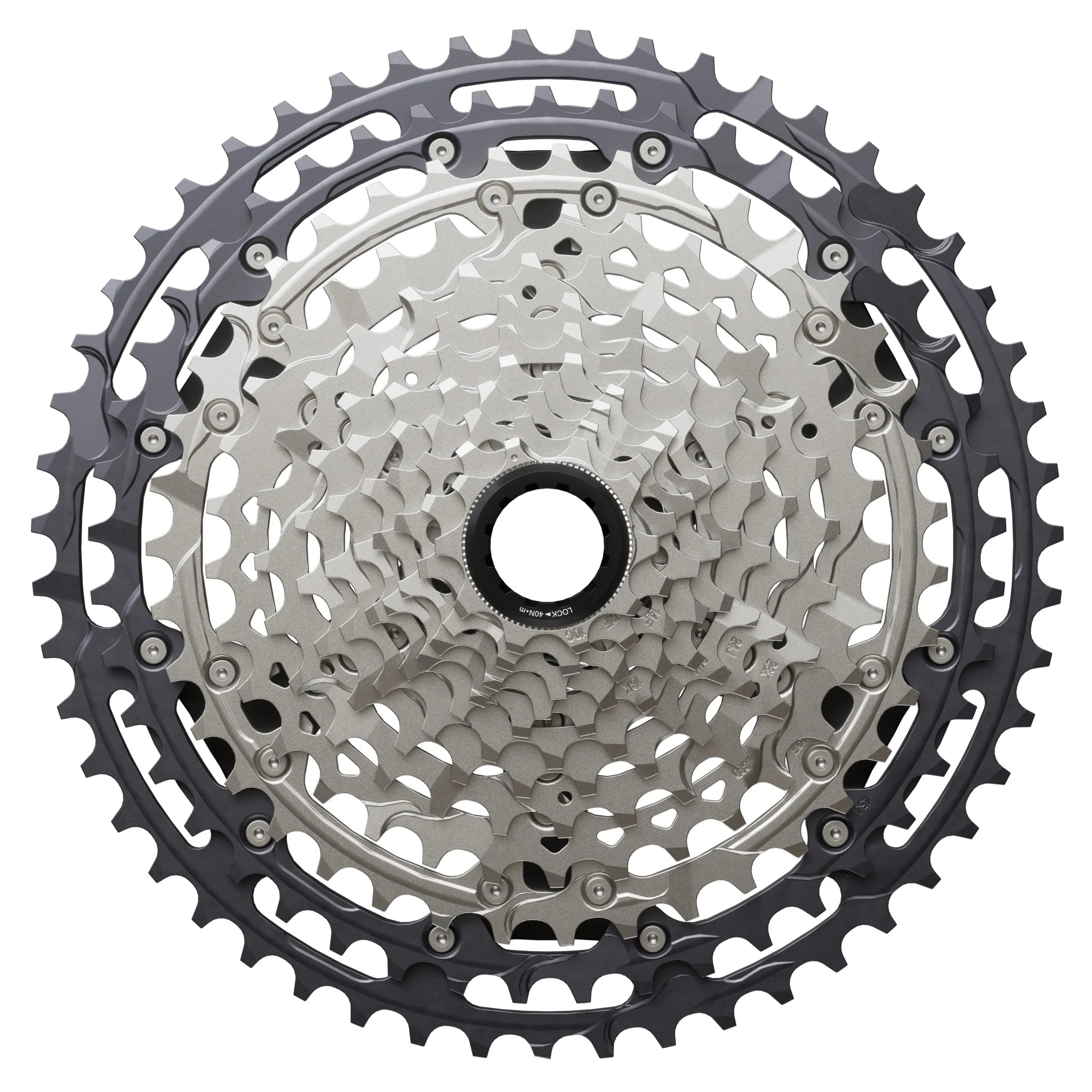 Shimano Deore XT CS-M8200-12 Cassette - 12-Speed, 10-51t, Hyperglide+, Micro Spline, Gray/Silver Cycling Parts - Cassette Shimano