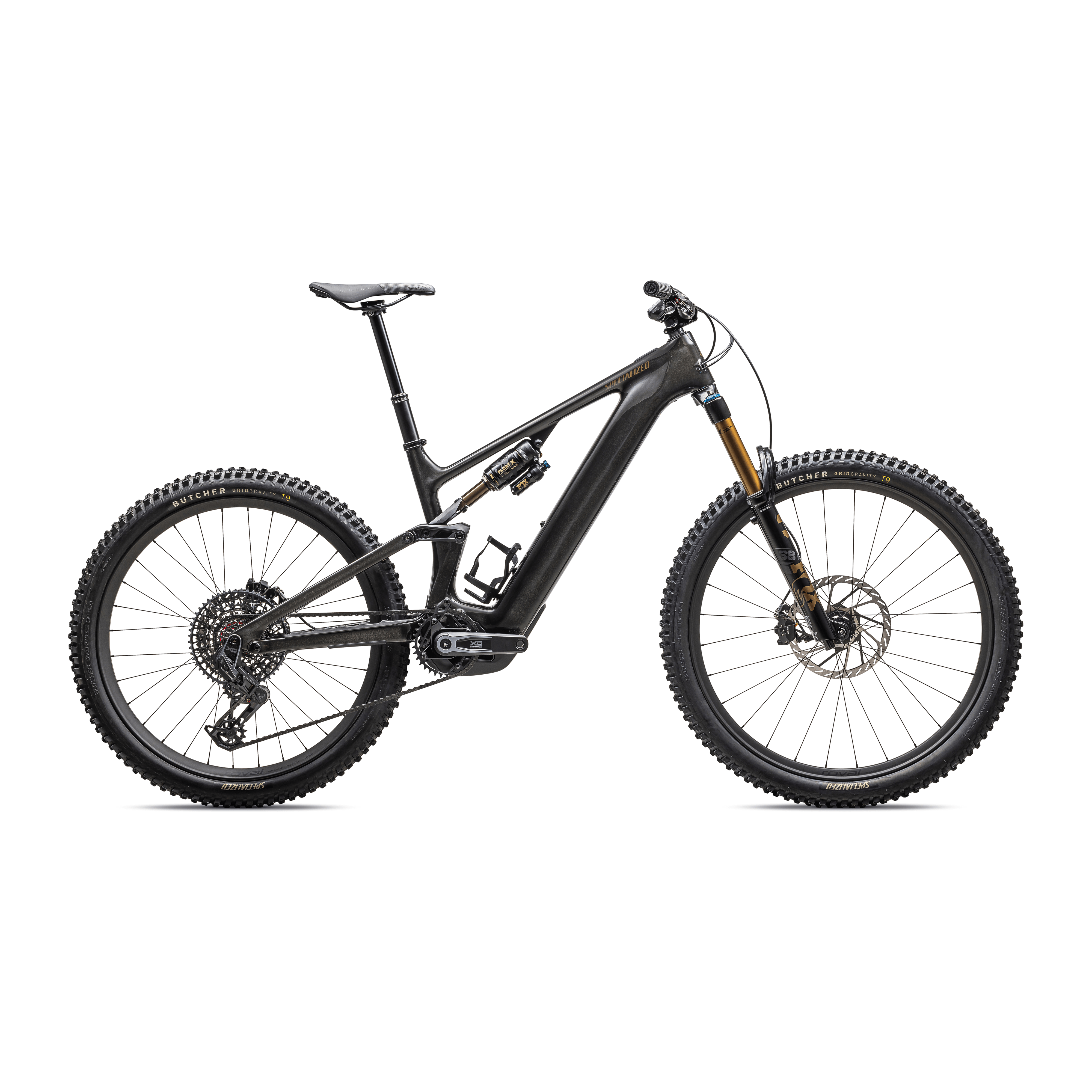 Specialized Levo 4 Pro Carbon Bicycle - E-Bikes - Mountain - Full Suspension Specialized S2 Metallic Obsidian/Burnt Gold Metallic