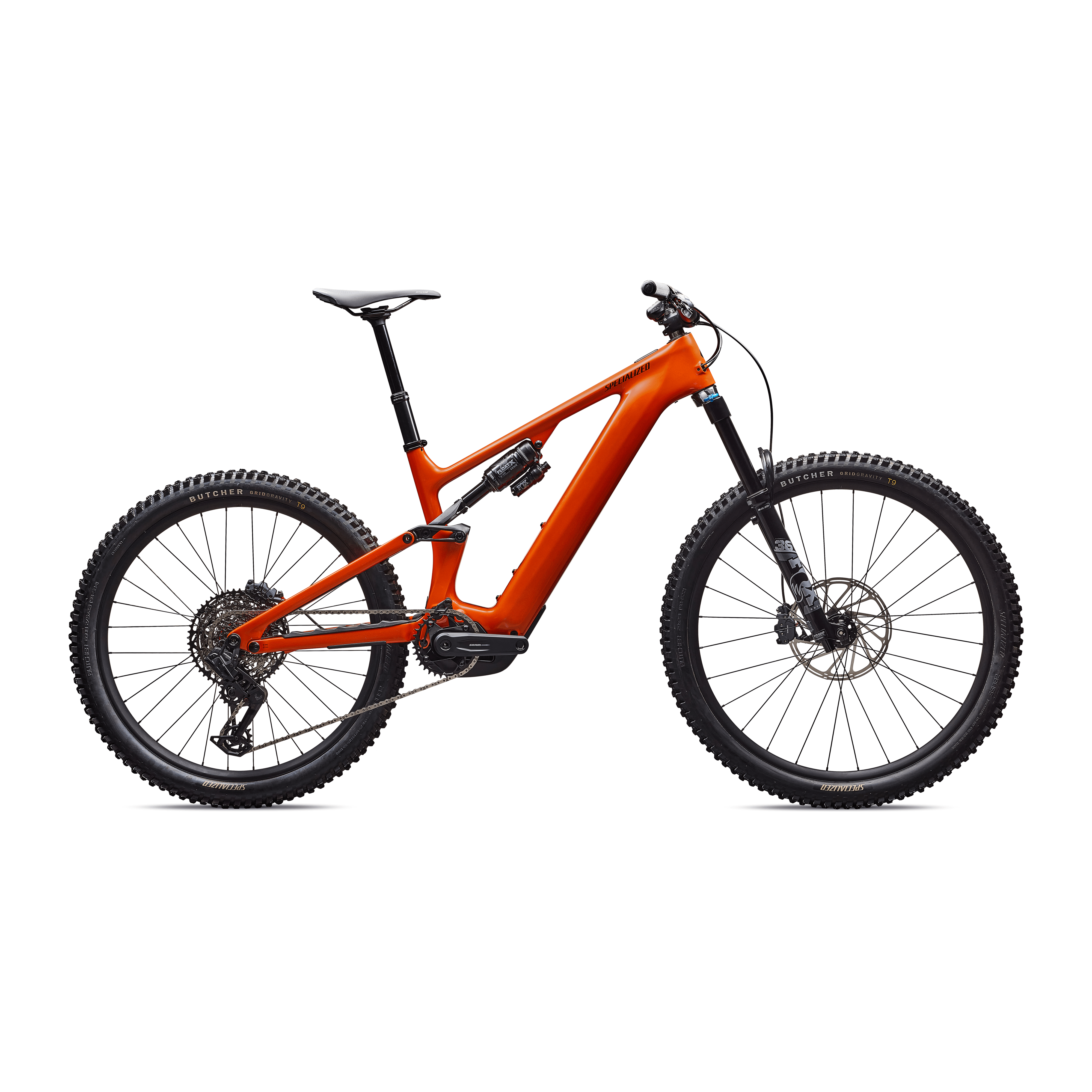 Specialized Levo 4 Comp Carbon Bicycle - E-Bikes - Mountain - Full Suspension Specialized S2 Orange Tint/Silver Dust/Dark Navy