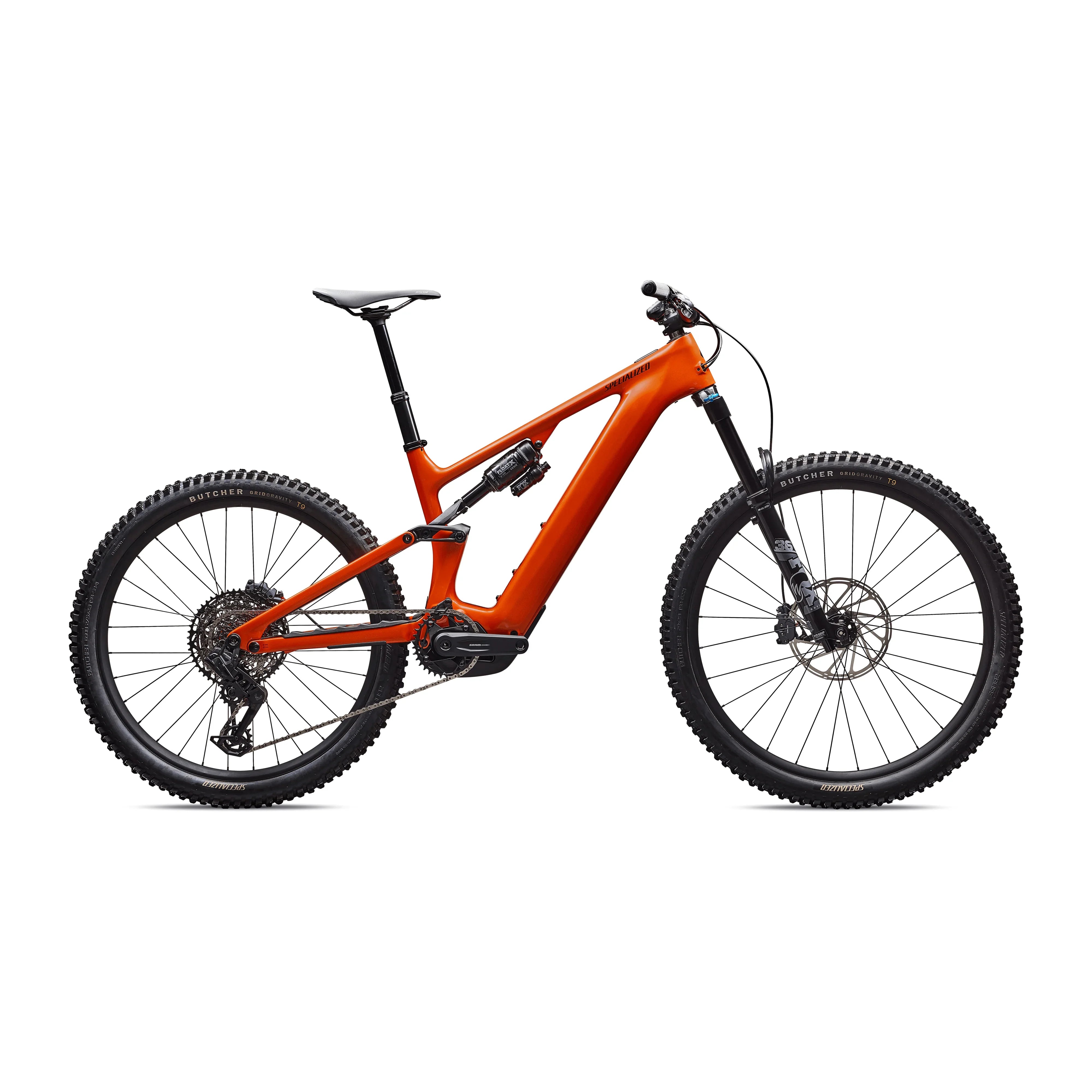 Specialized Levo 4 Comp Carbon Bicycle - E-Bikes - Mountain - Full Suspension Specialized S2 Orange Tint/Silver Dust/Dark Navy
