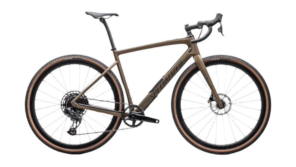 Specialized Diverge Expert Carbon Bicycle - Gravel Specialized 52 Satin Burnt Gold Metallic / Black Liquid Metal