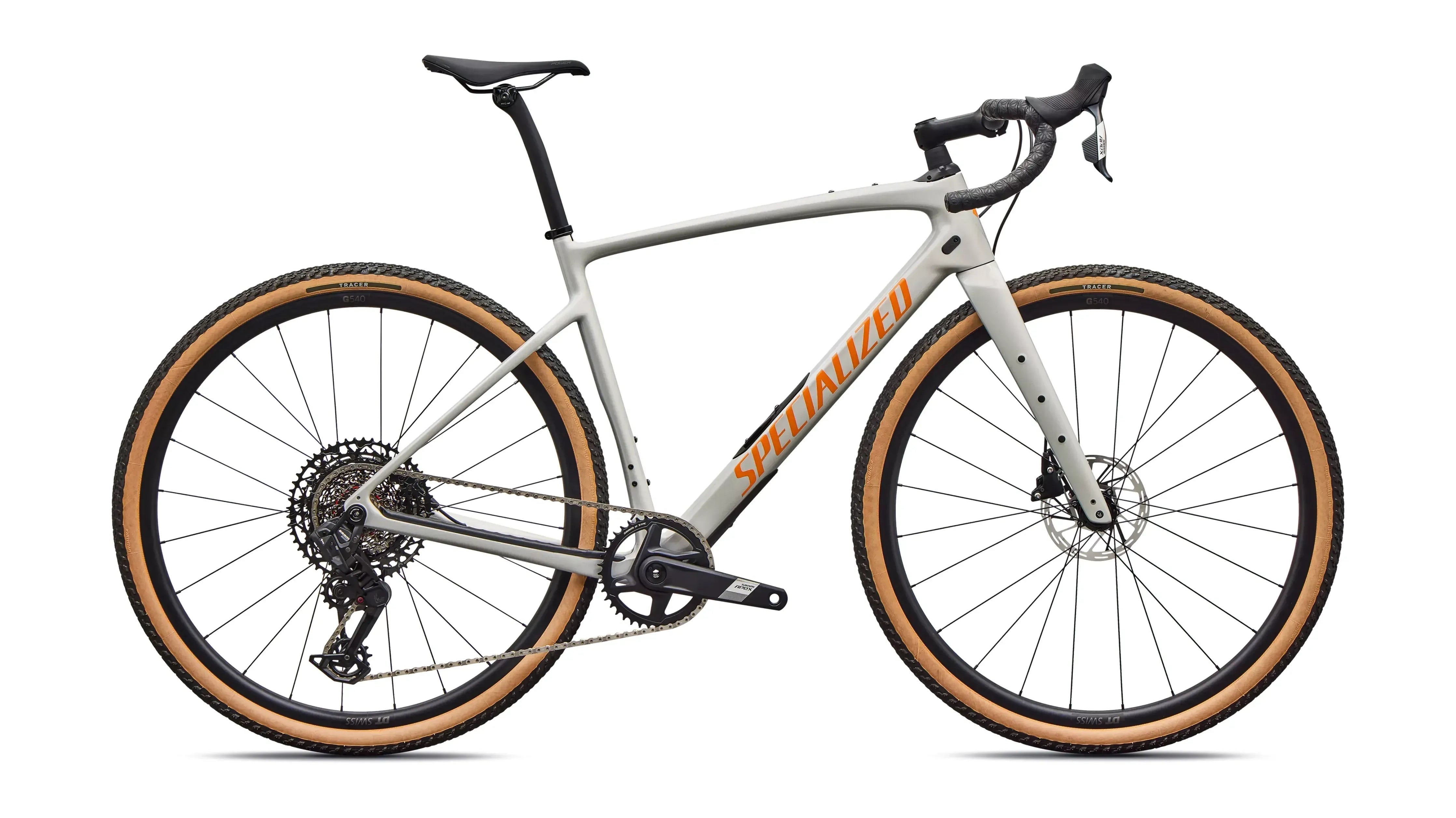 Specialized Diverge 4 Comp Carbon SRAM Apex AXS/S1000 Bicycle - Gravel Specialized 61 Dolomite Metallic/Orange Zest