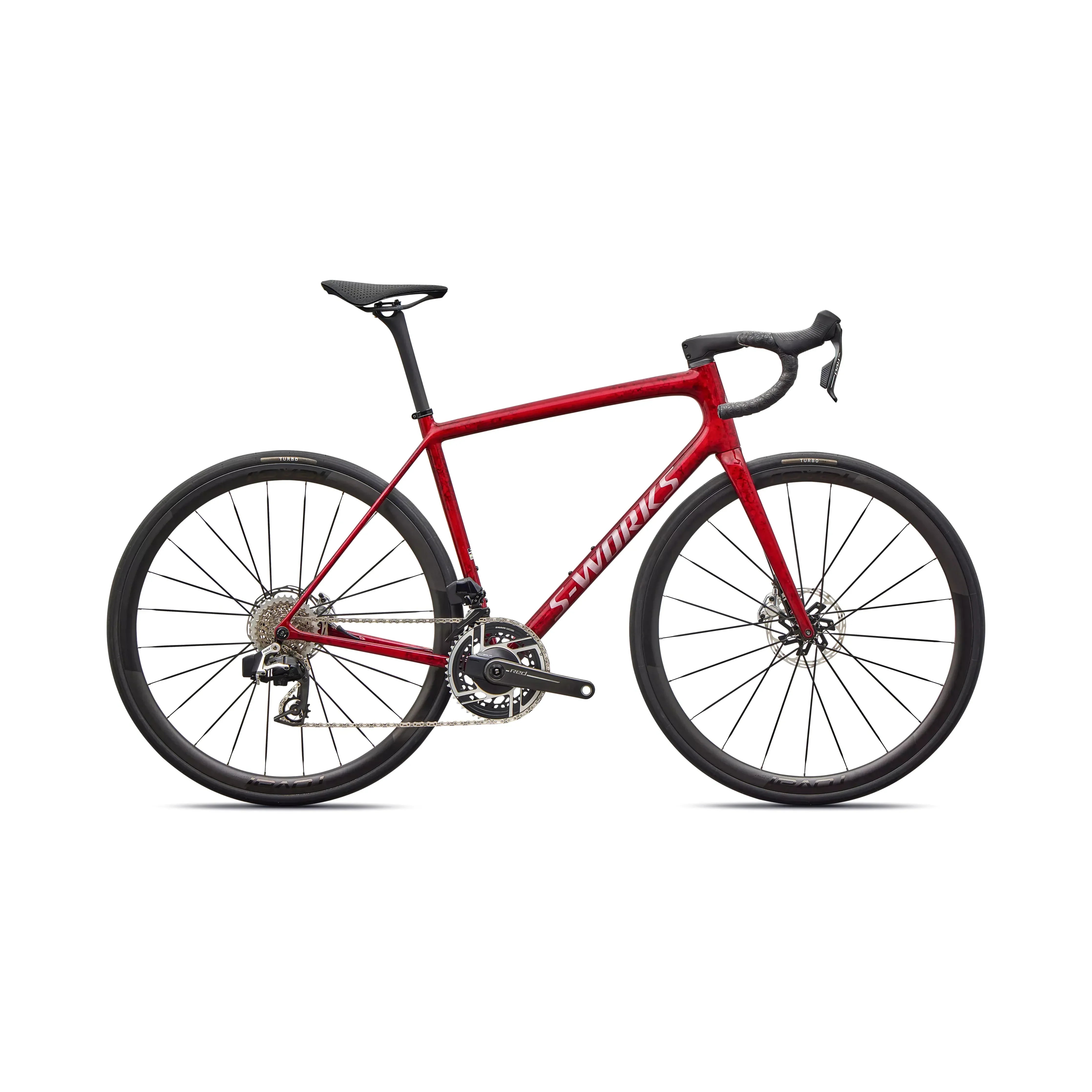 Specialized S-Works Aethos 2 SRAM RED AXS Bicycle - Road Bikes Specialized 49 Sandstone Metallic Base / Red Tint