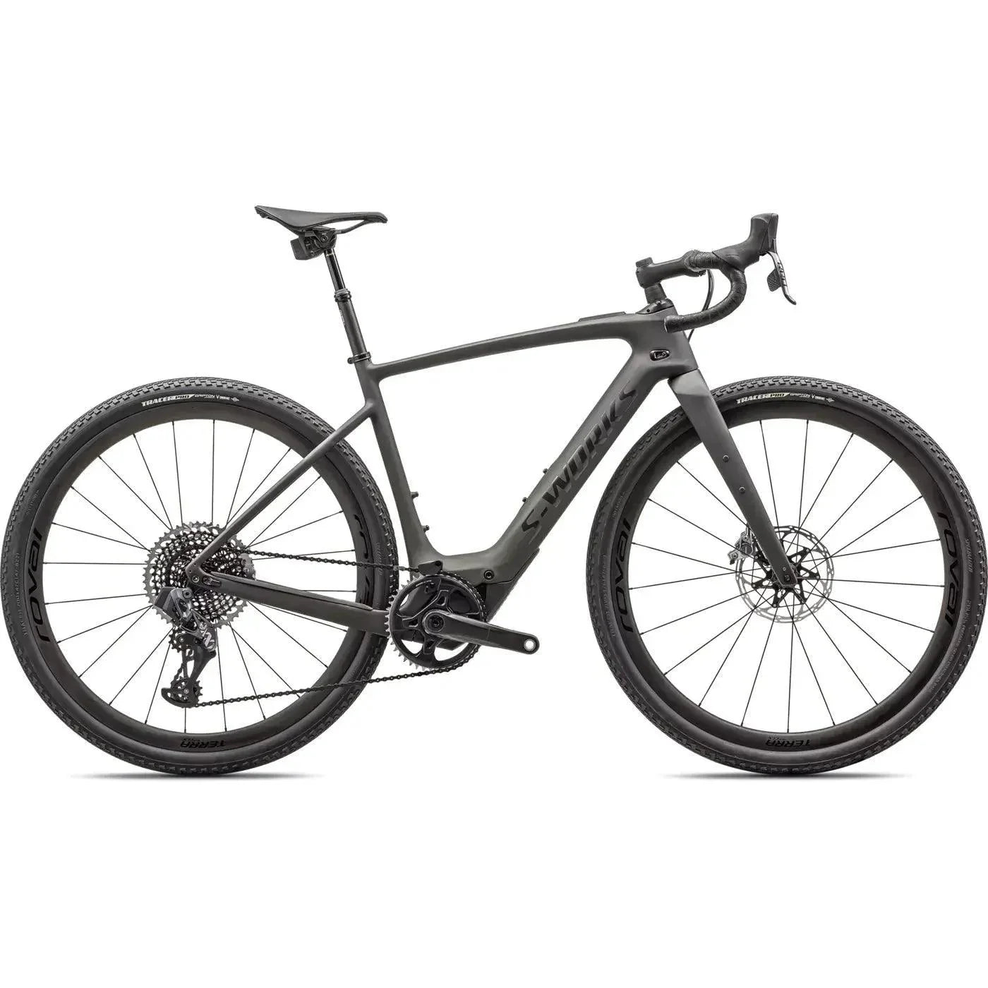 Specialized S-Works Turbo Creo 2 2024 Bicycle - E-Bikes - Road and Gravel Specialized 54 Satin Forest Green Carb Dark Moss Green Speckle