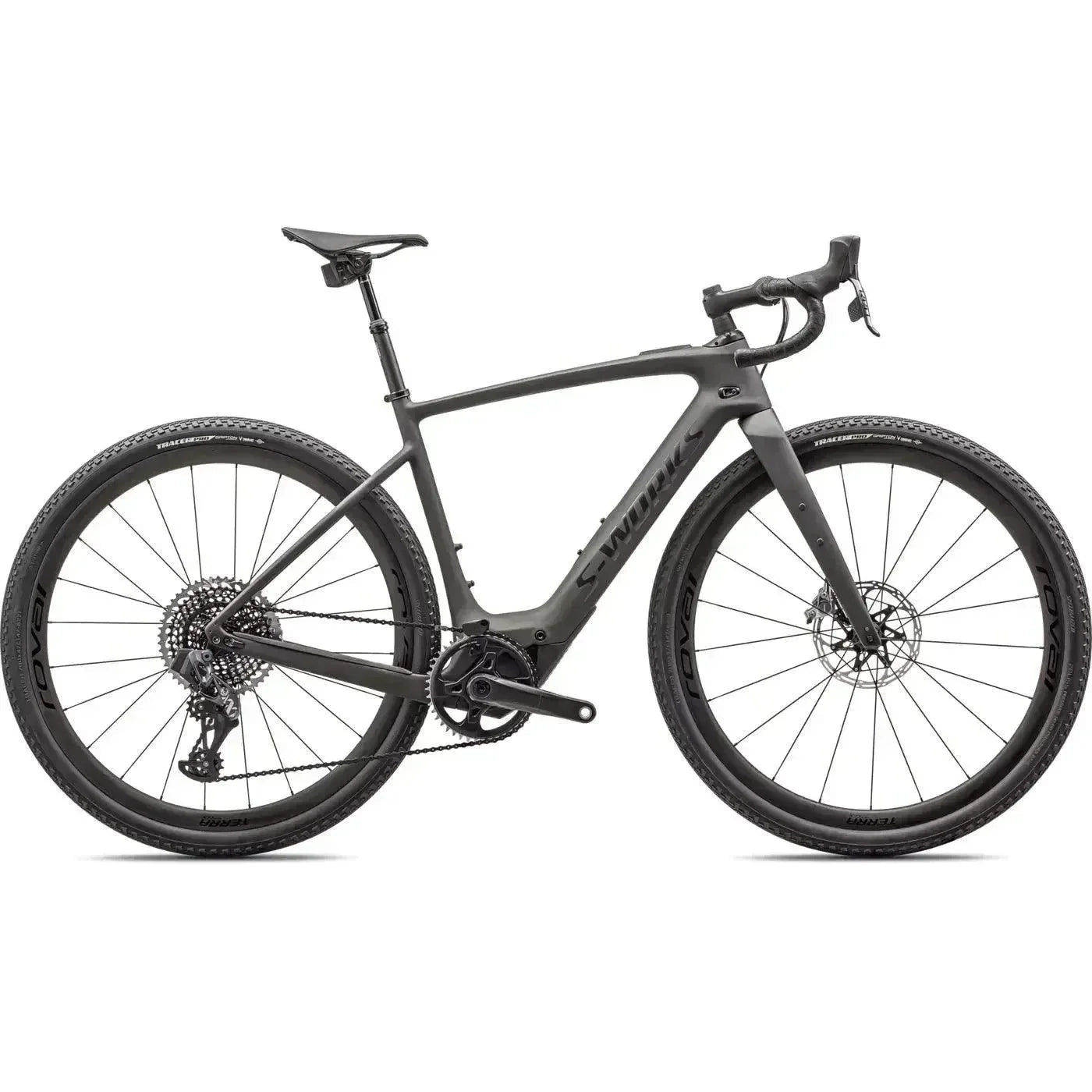 Specialized S-Works Turbo Creo 2 2024 Bicycle - E-Bikes - Road and Gravel Specialized 54 Satin Forest Green Carb Dark Moss Green Speckle