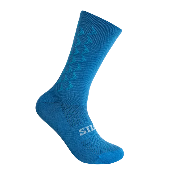 Silca Aero Socks - Tall Cycling Apparel - Socks Silca Small Cyan Blue