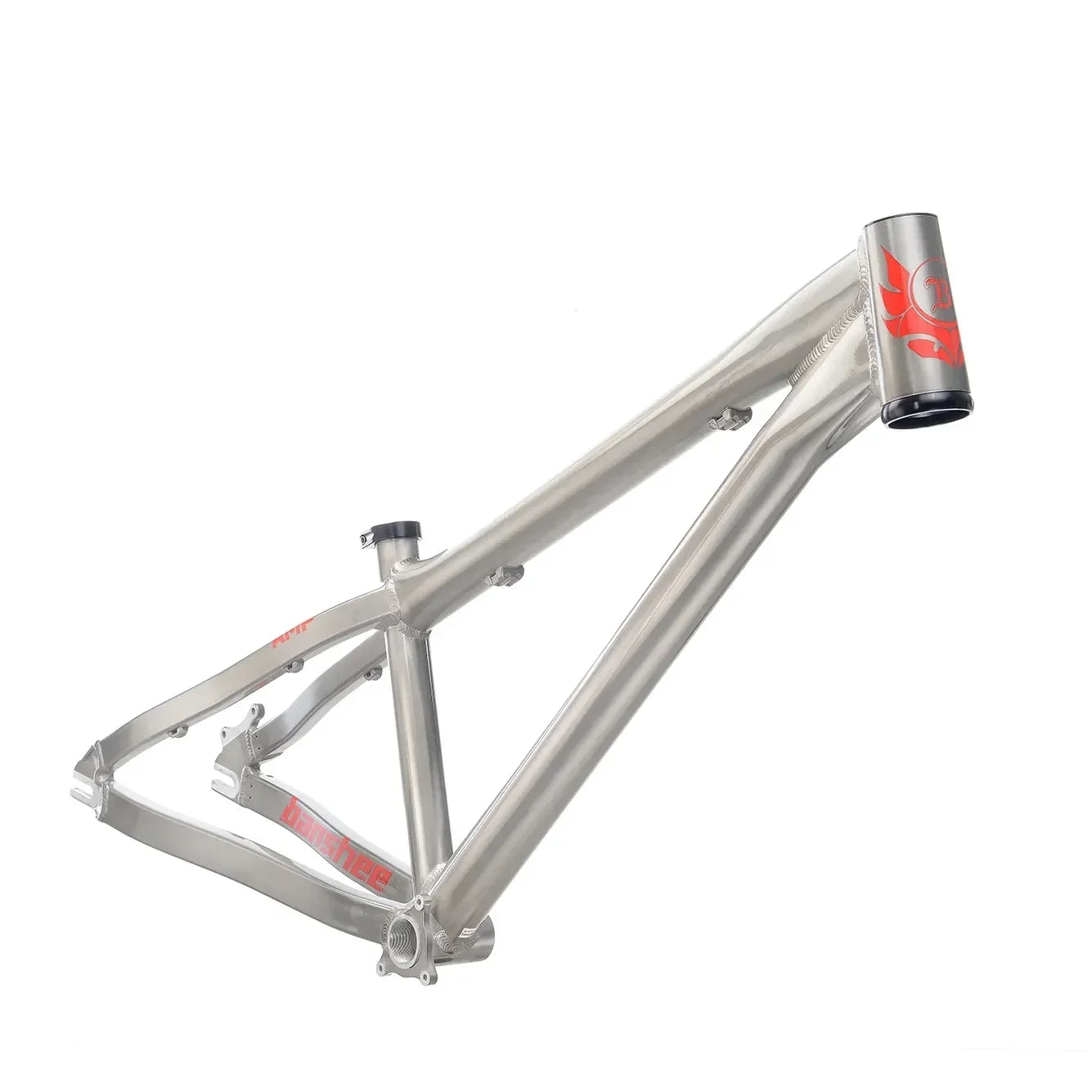 Banshee Bikes Amp Frameset - Long - Raw With Orange Decals, Headset Bicycle - Frame Banshee Bikes