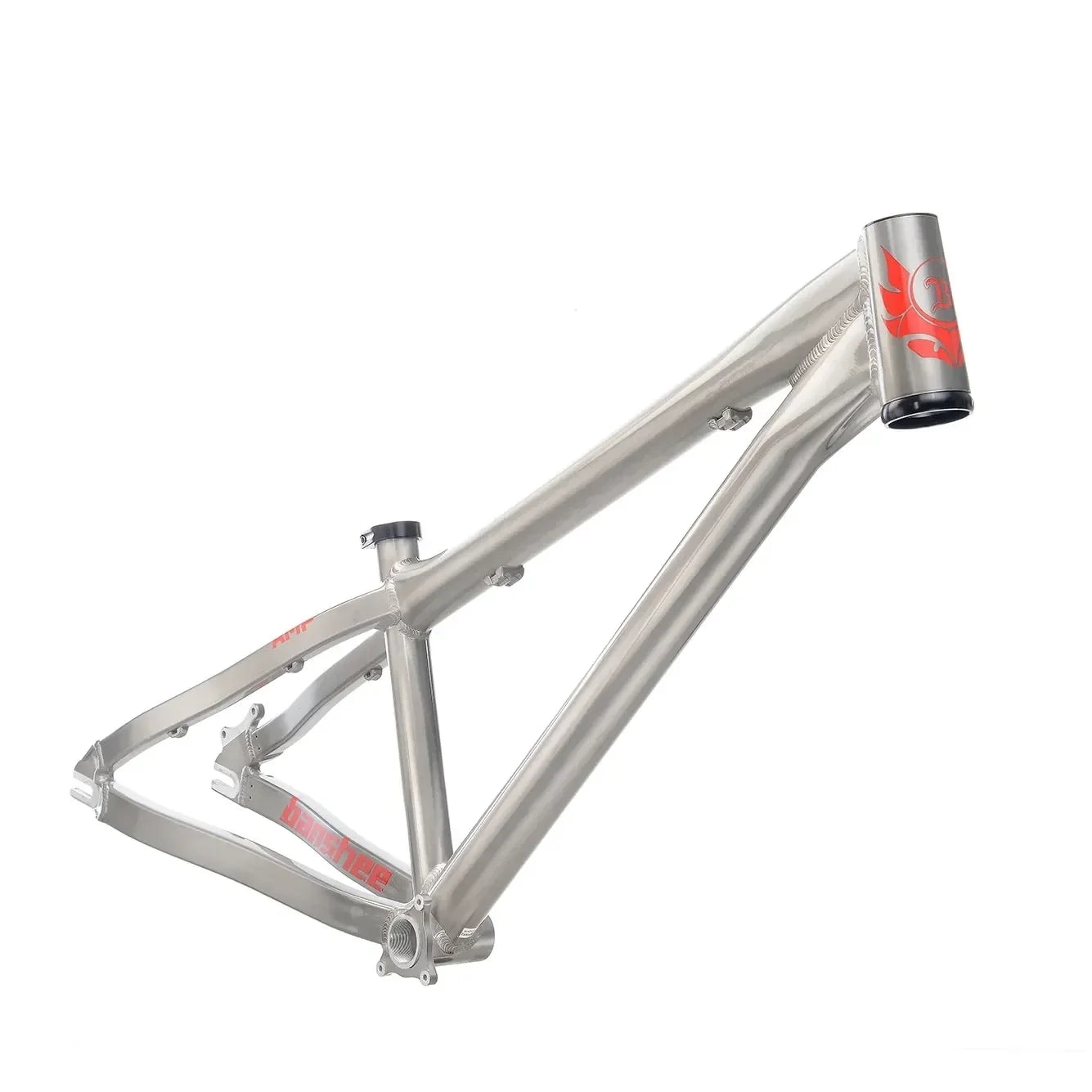 Banshee Bikes Amp Frameset - Long - Raw With Orange Decals, Headset Bicycle - Frame Banshee Bikes