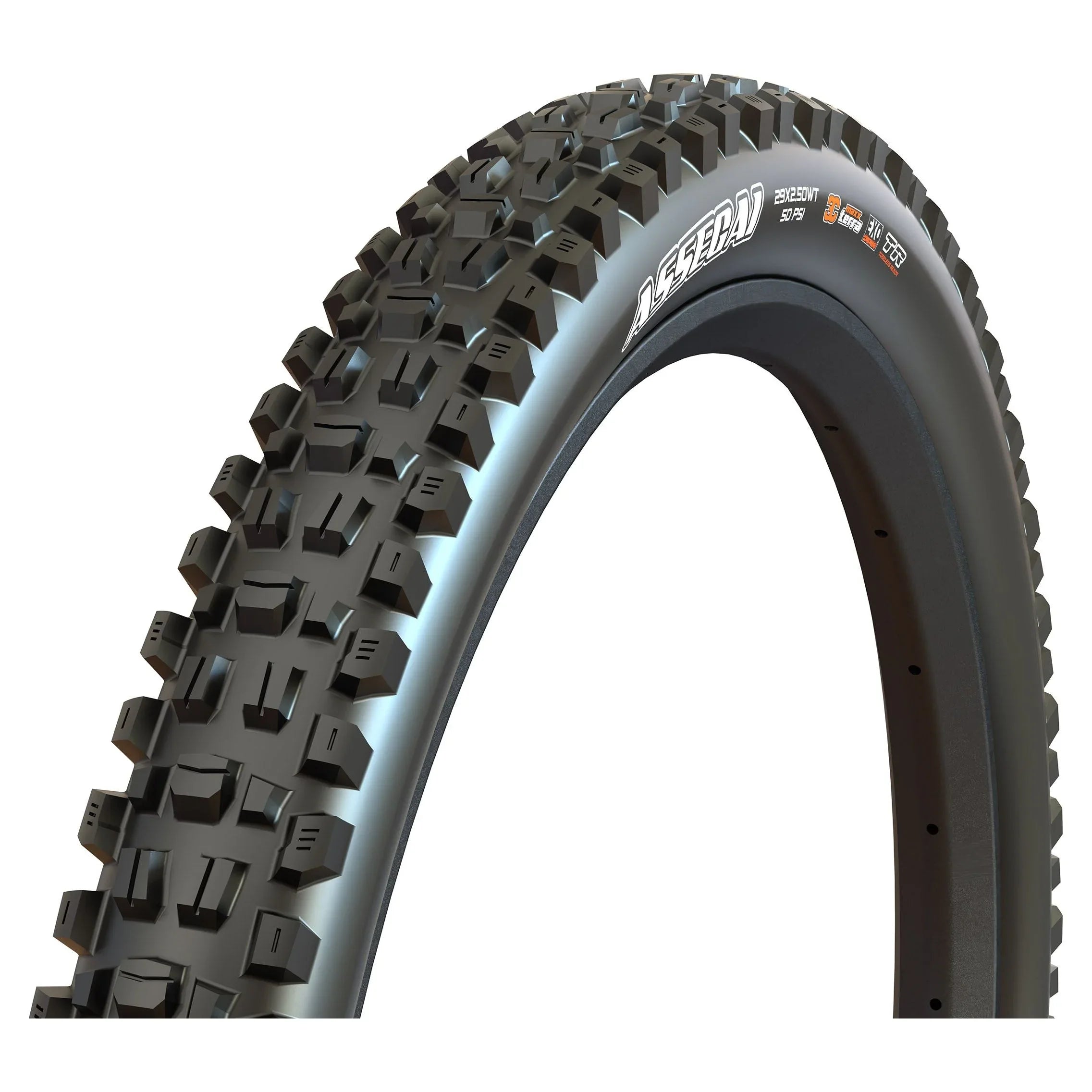 Maxxis Assegai 29x2.50 TR 3C Maxx Terra EXO WT 60TPI Tires and Tubes - Mountain Tires - 29" Maxxis