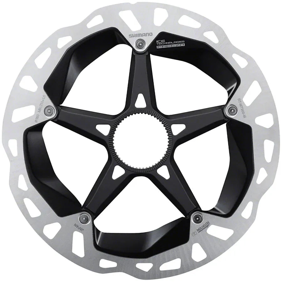 Shimano XTR RT-MT900-M Disc Brake Rotor - 180mm, Center Lock, Silver/Black Cycling Parts - Brake - Disc Brake Rotors Shimano