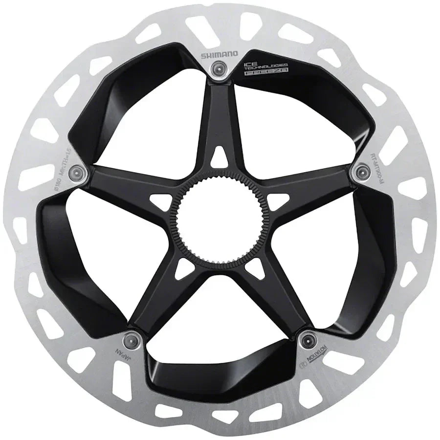 Shimano XTR RT-MT900-M Disc Brake Rotor - 180mm, Center Lock, Silver/Black Cycling Parts - Brake - Disc Brake Rotors Shimano