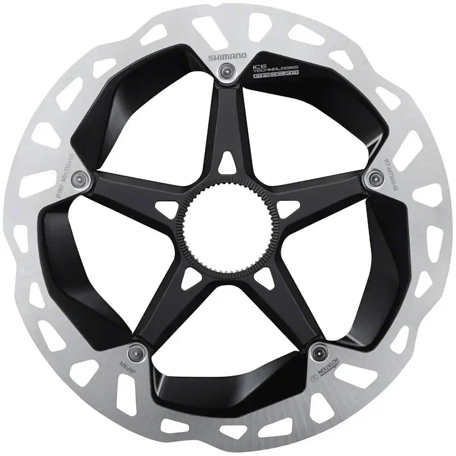 Shimano XTR RT-MT900-M Disc Brake Rotor - 180mm, Center Lock, Silver/Black Cycling Parts - Brake - Disc Brake Rotors Shimano