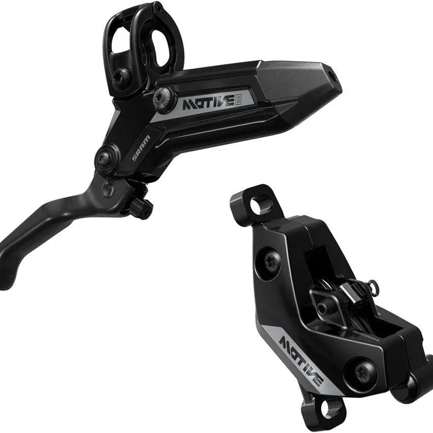SRAM Motive Silver Disc Brake and Lever - Rear or Front, 2000mm Hose, Post Mount, 4-Piston, Aluminum Lever, Black, A2 Cycling Parts - Brake - Brake Lever SRAM Default Title