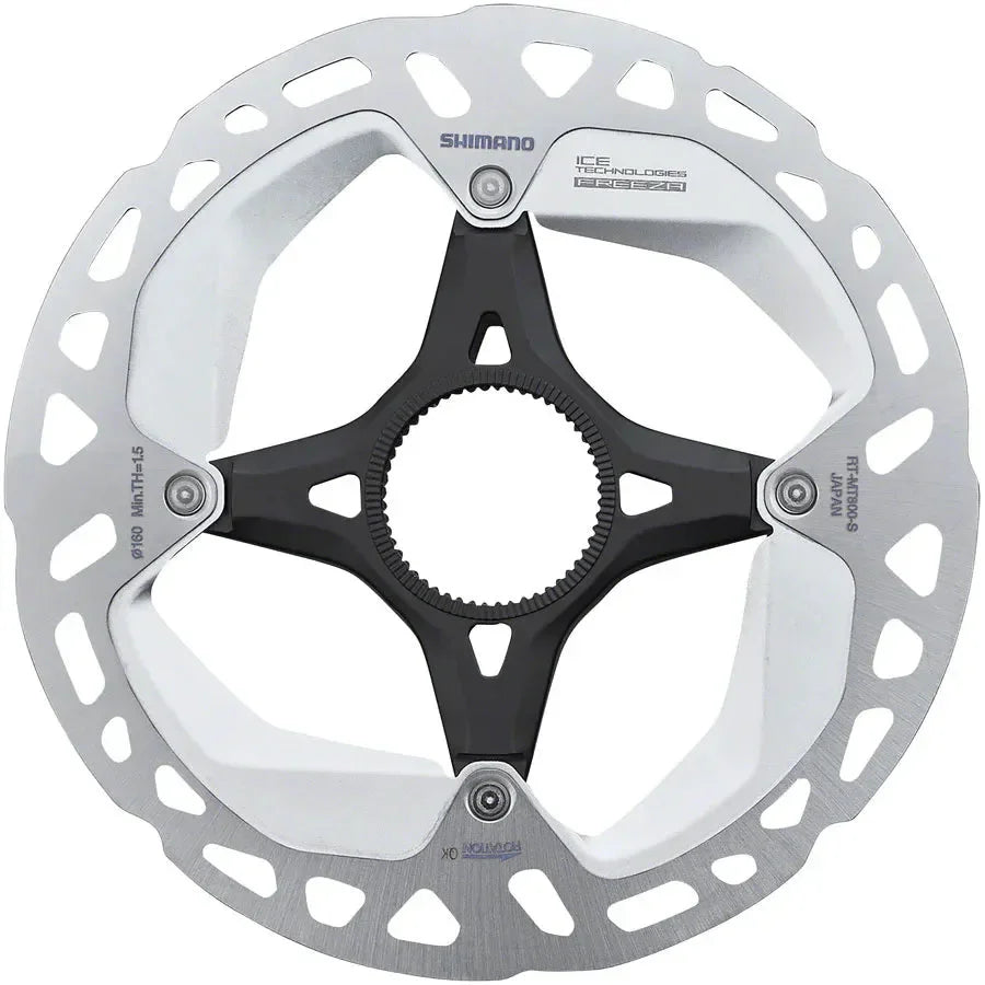 Shimano Deore XT RT-MT800-S Disc Brake Rotor with External Lockring - 160mm, Center Lock, Silver/Black Cycling Parts - Brake - Disc Brake Rotors Shimano