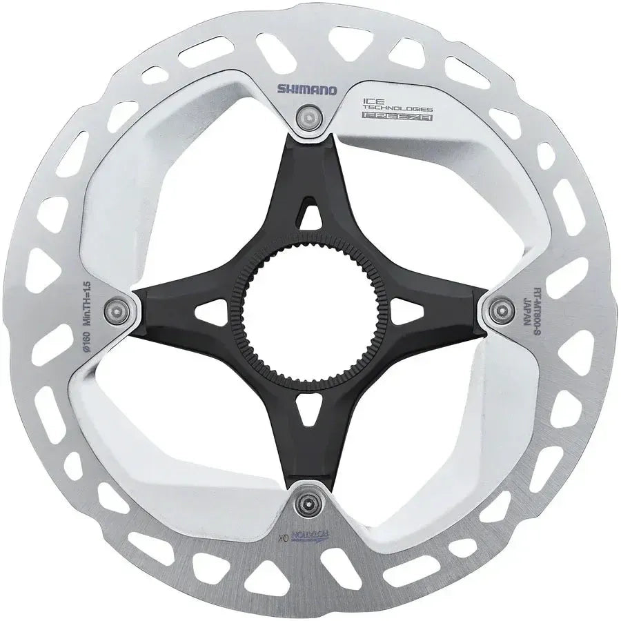 Shimano Deore XT RT-MT800-S Disc Brake Rotor with External Lockring - 160mm, Center Lock, Silver/Black Cycling Parts - Brake - Disc Brake Rotors Shimano