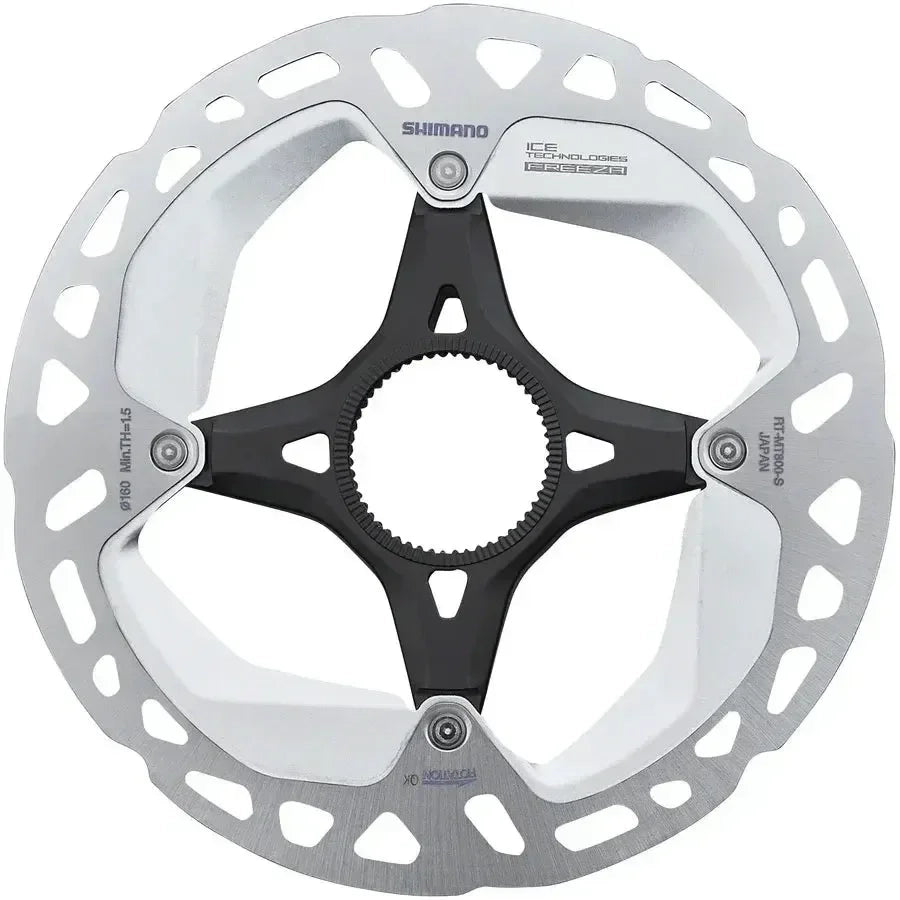 Shimano Deore XT RT-MT800-S Disc Brake Rotor with External Lockring - 160mm, Center Lock, Silver/Black Cycling Parts - Brake - Disc Brake Rotors Shimano