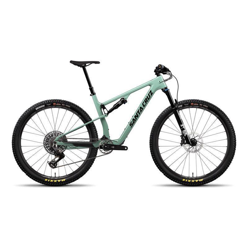 Santa Cruz Blur 4 C 29 90-Kit TR Bicycle - Mountain - XC Santa Cruz Bicycles Large Gloss White Teal