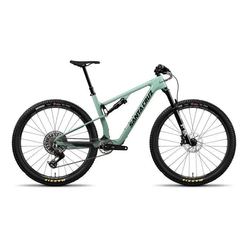 Santa Cruz Blur 4 C 29 90-Kit TR Bicycle - Mountain - XC Santa Cruz Bicycles Large Gloss White Teal