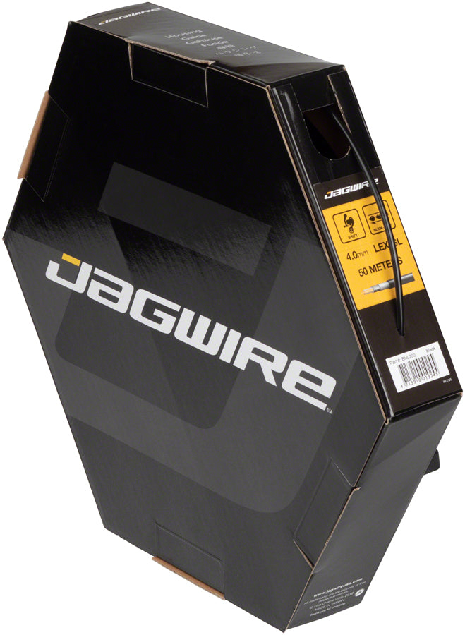 Jagwire 4mm Basics Derailleur Housing 50M File Box, Black - three-quarter