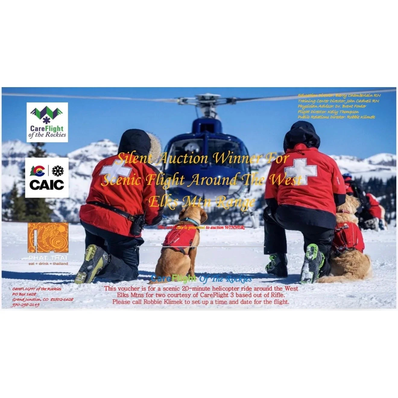 CAIC Careflight of the Rockies Auction! Cripple Creek Backcountry