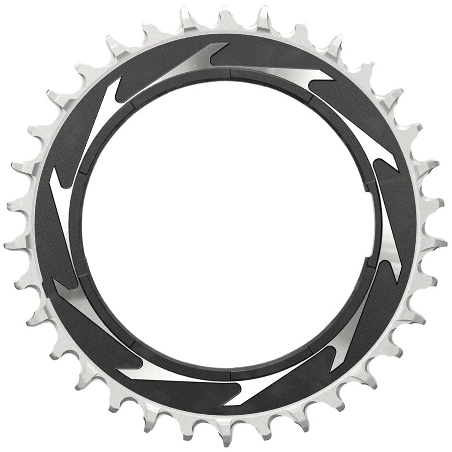 SRAM XX SL Eagle T-Type Thread Mount Chainring - 34t, 12-Speed, Thread Mount (For XX SL PM Spider), 0mm Offset, Aluminum, Black/Silver Cycling Parts - Chainring SRAM Default Title
