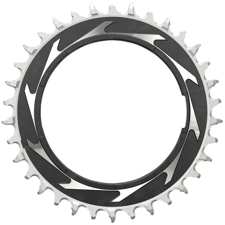 SRAM XX SL Eagle T-Type Thread Mount Chainring - 34t, 12-Speed, Thread Mount (For XX SL PM Spider), 0mm Offset, Aluminum, Black/Silver Cycling Parts - Chainring SRAM Default Title