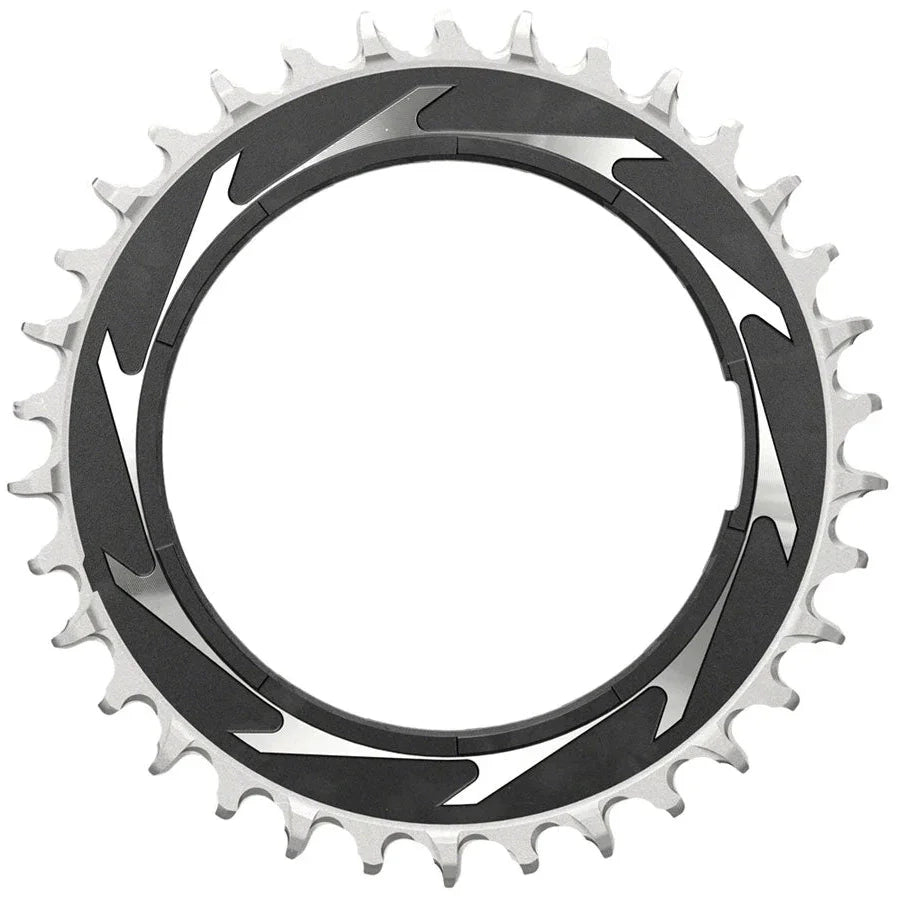 SRAM XX SL Eagle T-Type Thread Mount Chainring - 34t, 12-Speed, Thread Mount (For XX SL PM Spider), 0mm Offset, Aluminum, Black/Silver Cycling Parts - Chainring SRAM Default Title