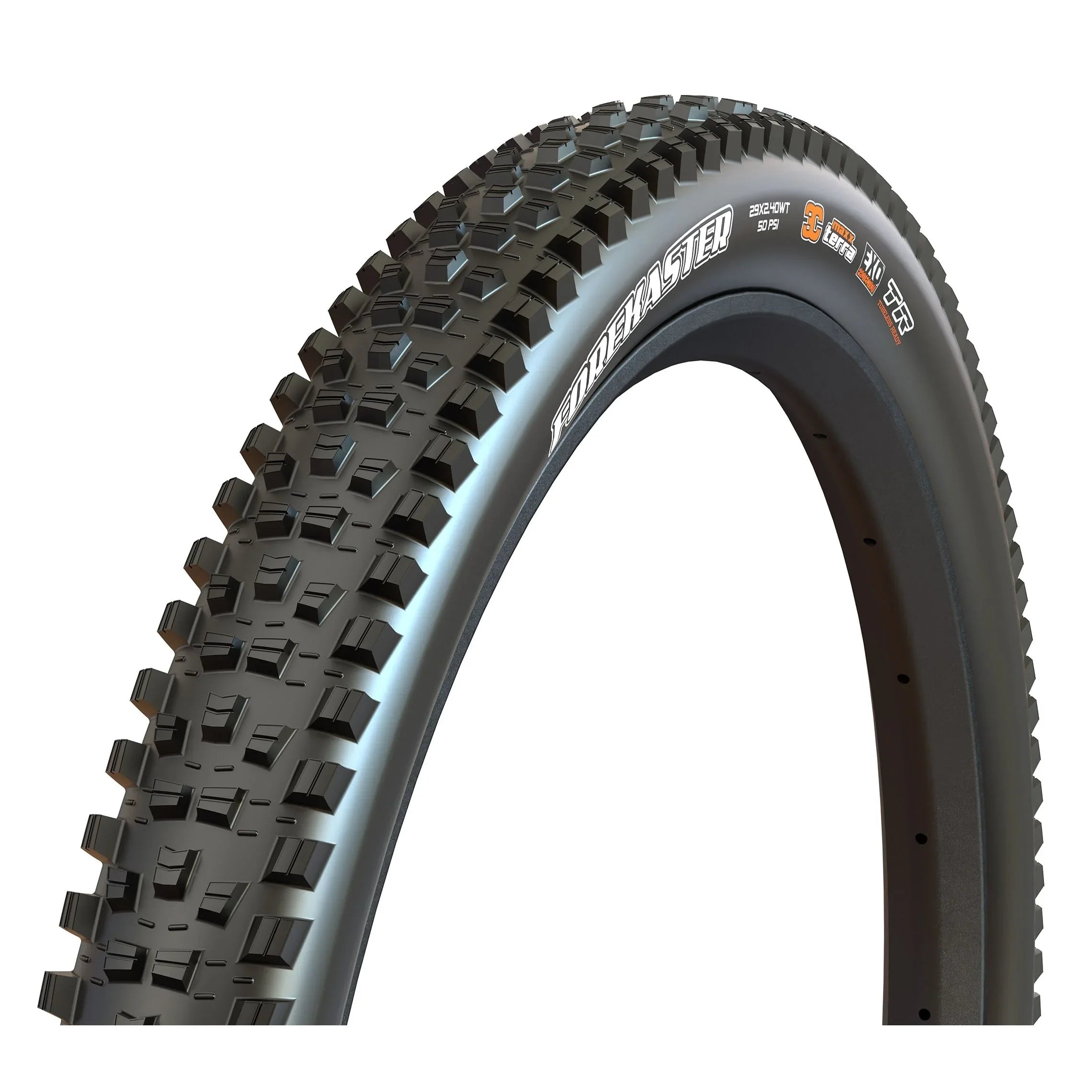 Maxxis, Forekaster, Mountain Tire, 29"x2.40, Folding, Tubeless Ready, 3C Maxx Terra, EXO+, E50, Wide Trail, 60TPI, Black Tires and Tubes - Mountain Tires - 29" Maxxis