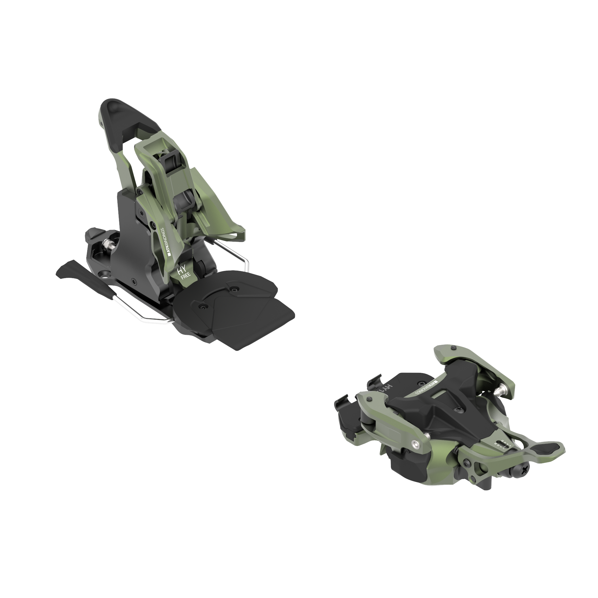ATK HY 13 Free Alpine Touring Binding Ski Bindings - Touring Bindings - Freeride ATK 108 Camo Green