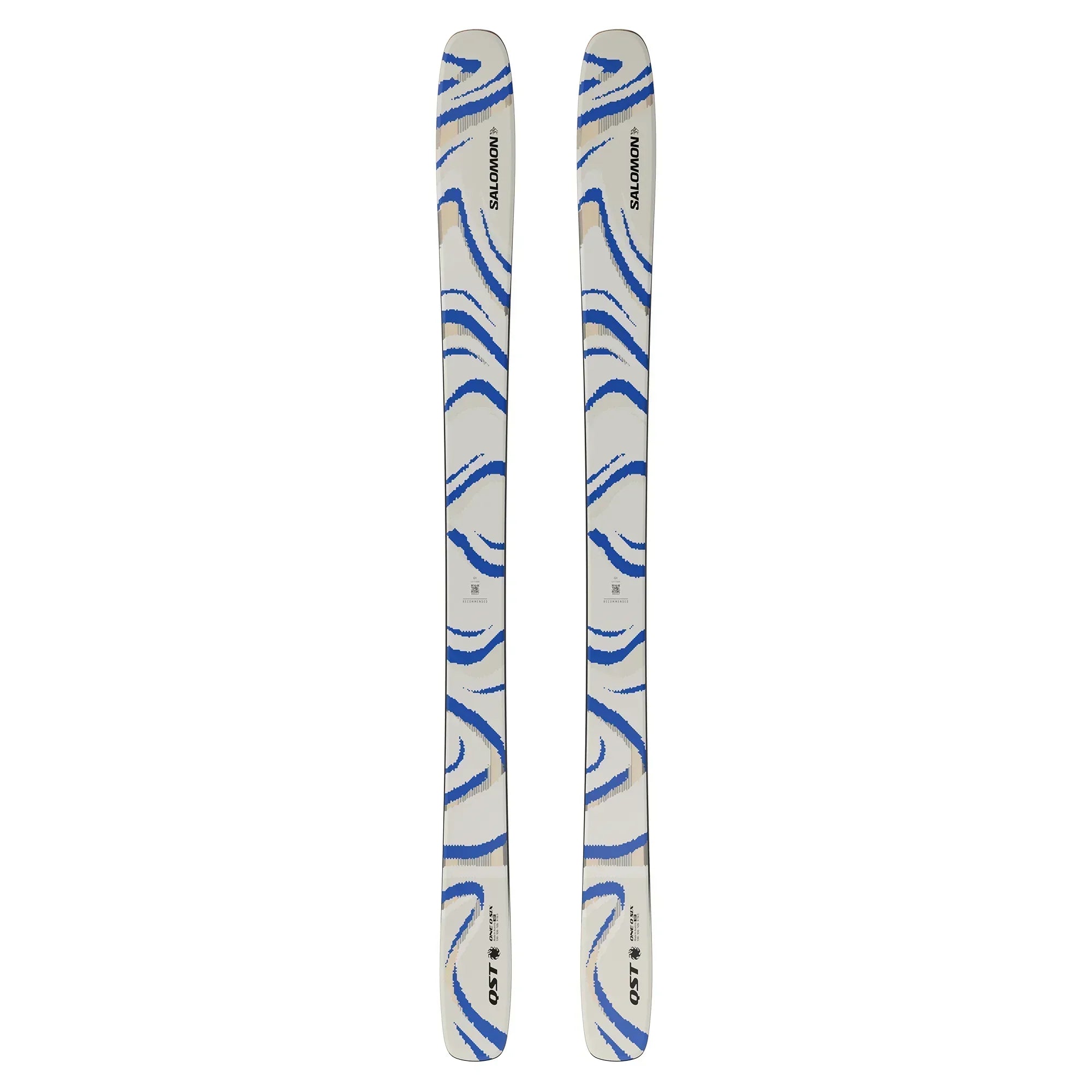 Salomon QST 106 Alpine Ski Skis - Alpine Skis - Mens-Unisex Salomon 157 Almond Milk / Race Blue / Black