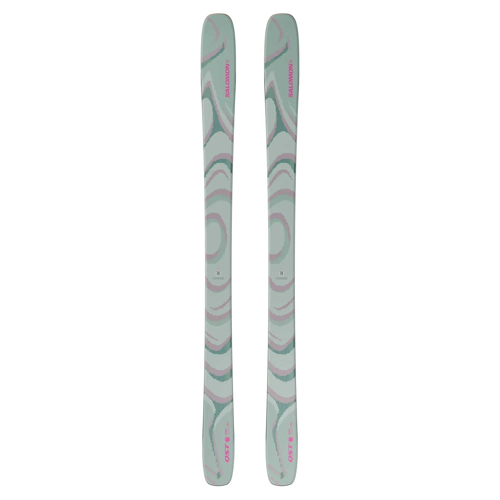 Salomon QST 100 Alpine Ski Skis - Alpine Skis - Mens-Unisex Salomon 156 Iceberg Green / Nirvana / Rhodamine
