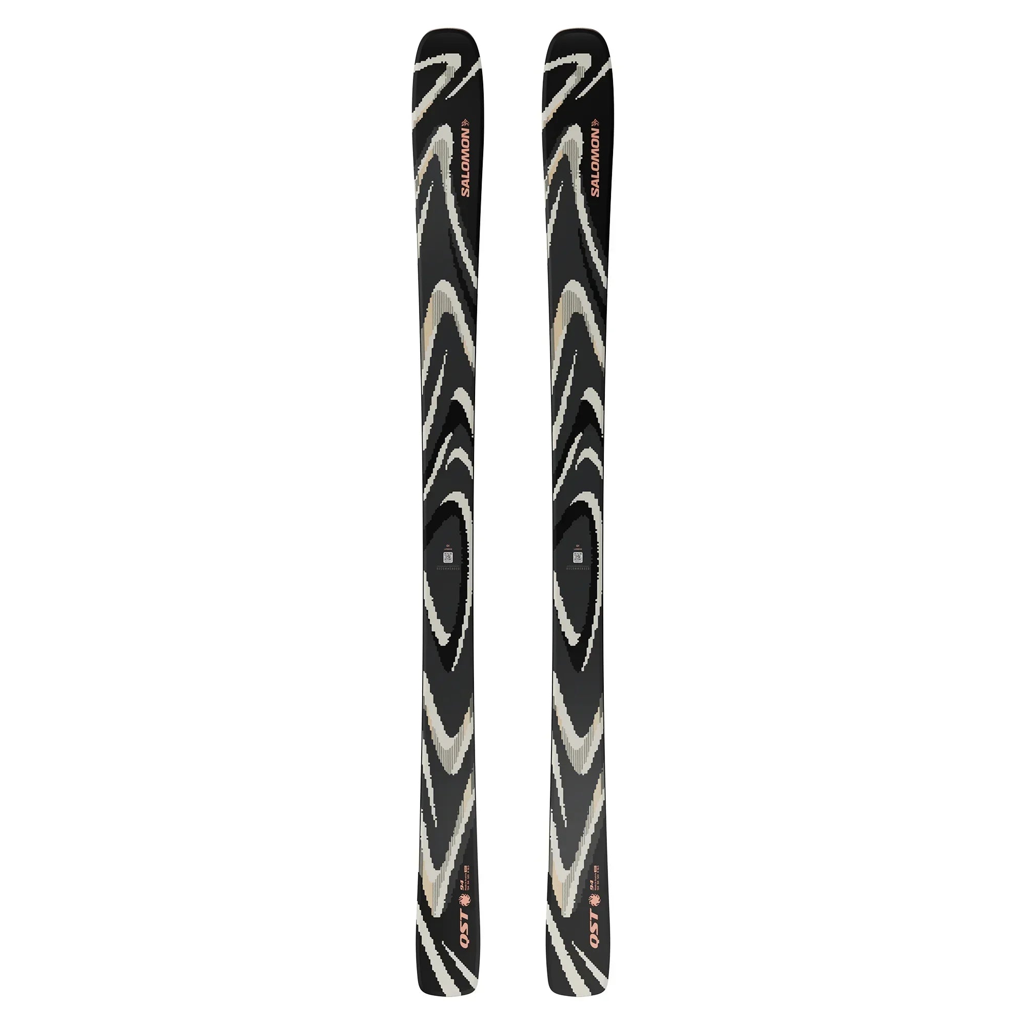 Salomon QST 94 Alpine Ski Skis - Alpine Skis - Mens-Unisex Salomon 156 Black / Almond Milk / Fusion Coral