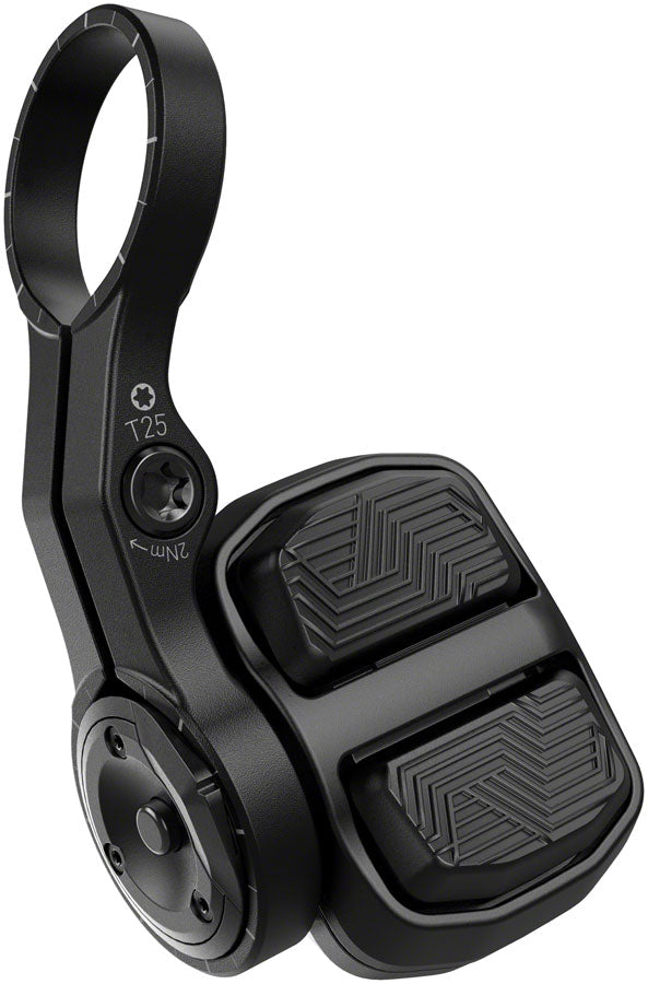 SRAM AXS POD Electronic Controller - Left or Right Mount, Discrete Clamp, 2-Button, Black, D1 - three-quarter