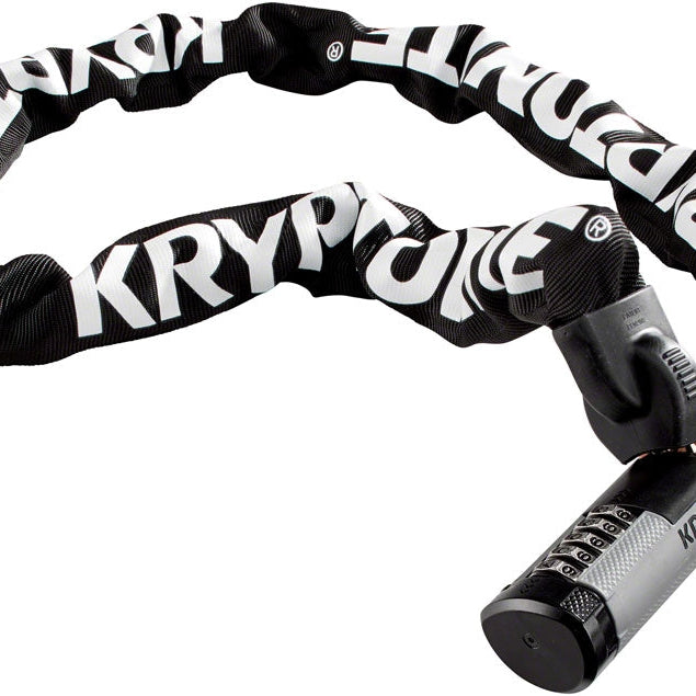 Kryptonite Kryptolok 912 Combination Integrated Chain, Black - three-quarter