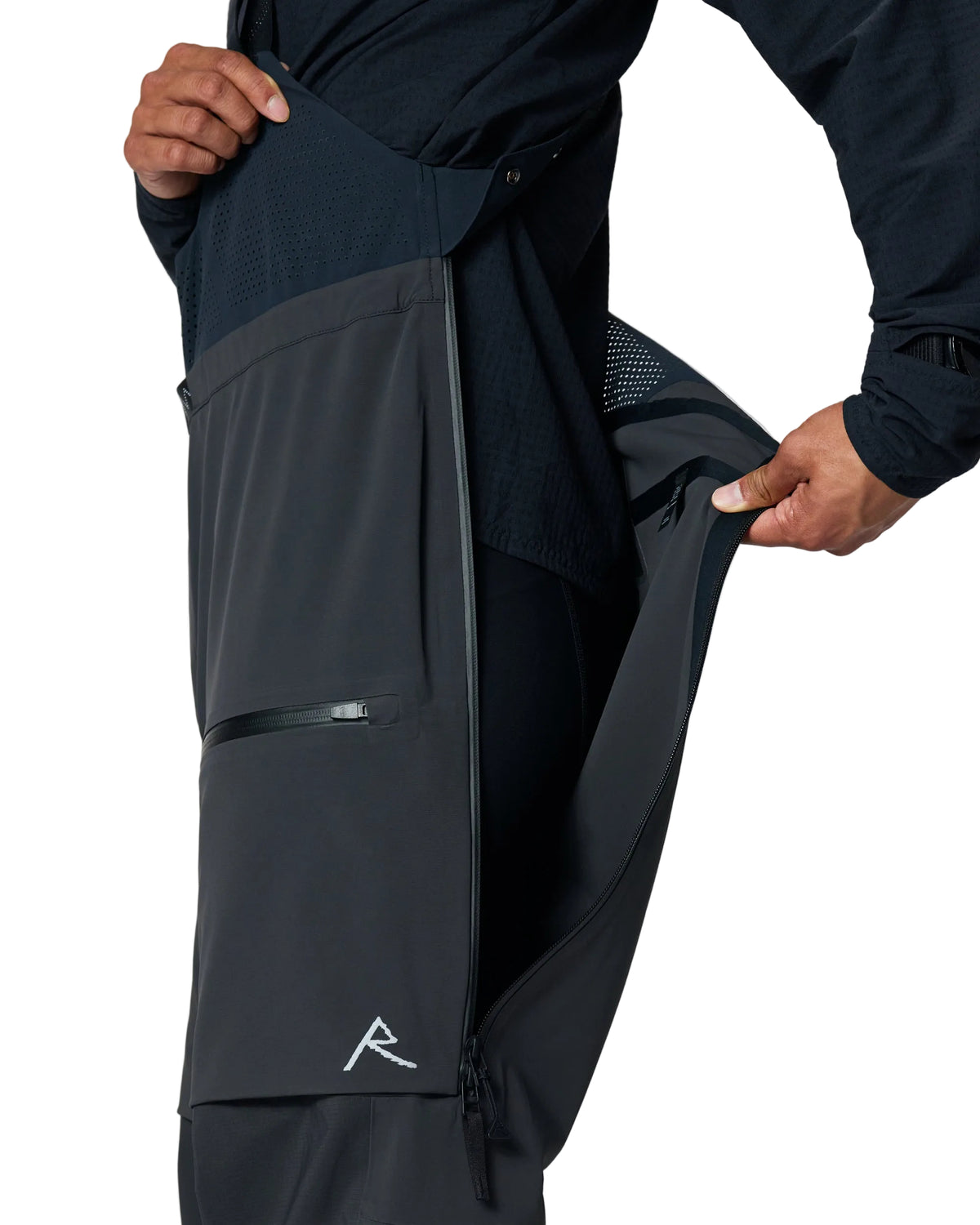 Raide M Men's LF Hybrid Bib Winter Apparel - Winter Apparel Mens Softshell Bottom Raide