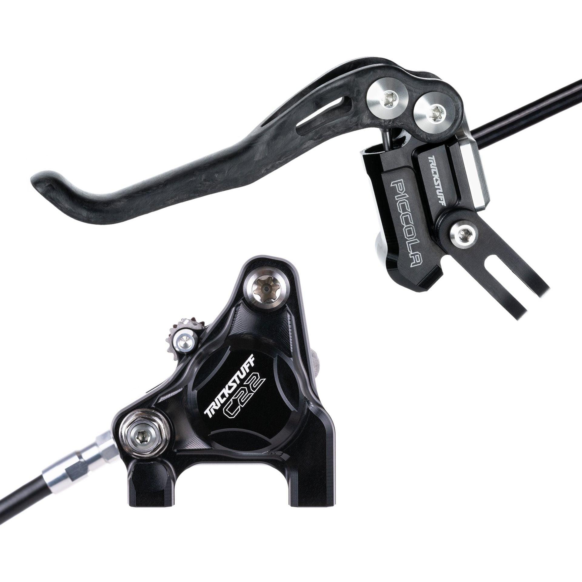 Trickstuff Piccola Brakeset F&R Black/Silver Cycling Parts - Brake - Disc Brake Trickstuff