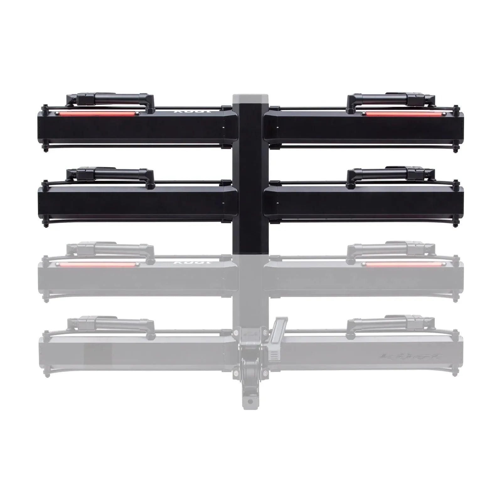 Kuat Piston Pro X 2 Bike Add On - LED Dual Ratchet Platform Rack with Kashima Cycling Accessories - Vehicle Bike Racks Kuat