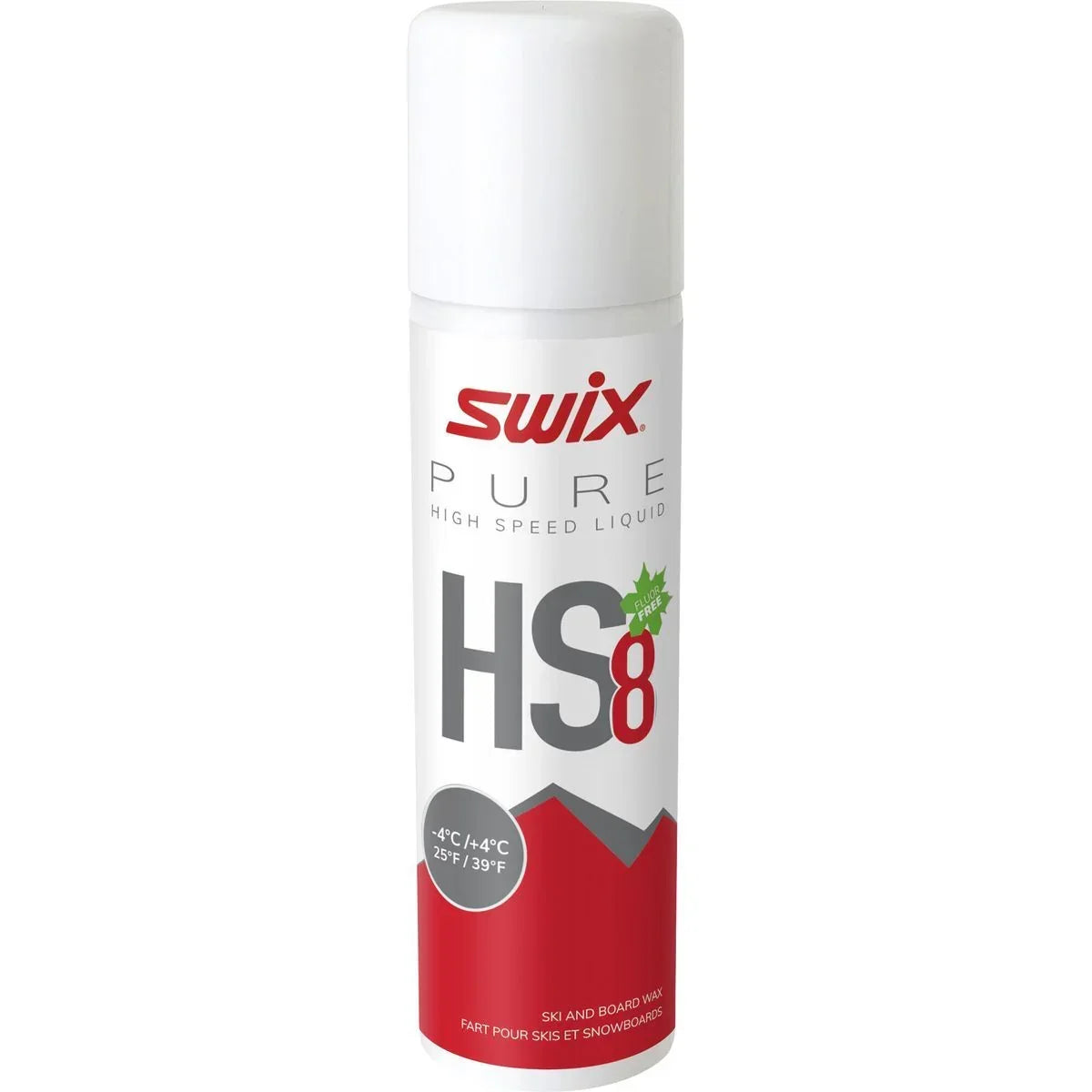 Swix HS8 Liq. Red, -4°C/+4°C, 125ml Winter Accessories - Tuning Supplies Swix