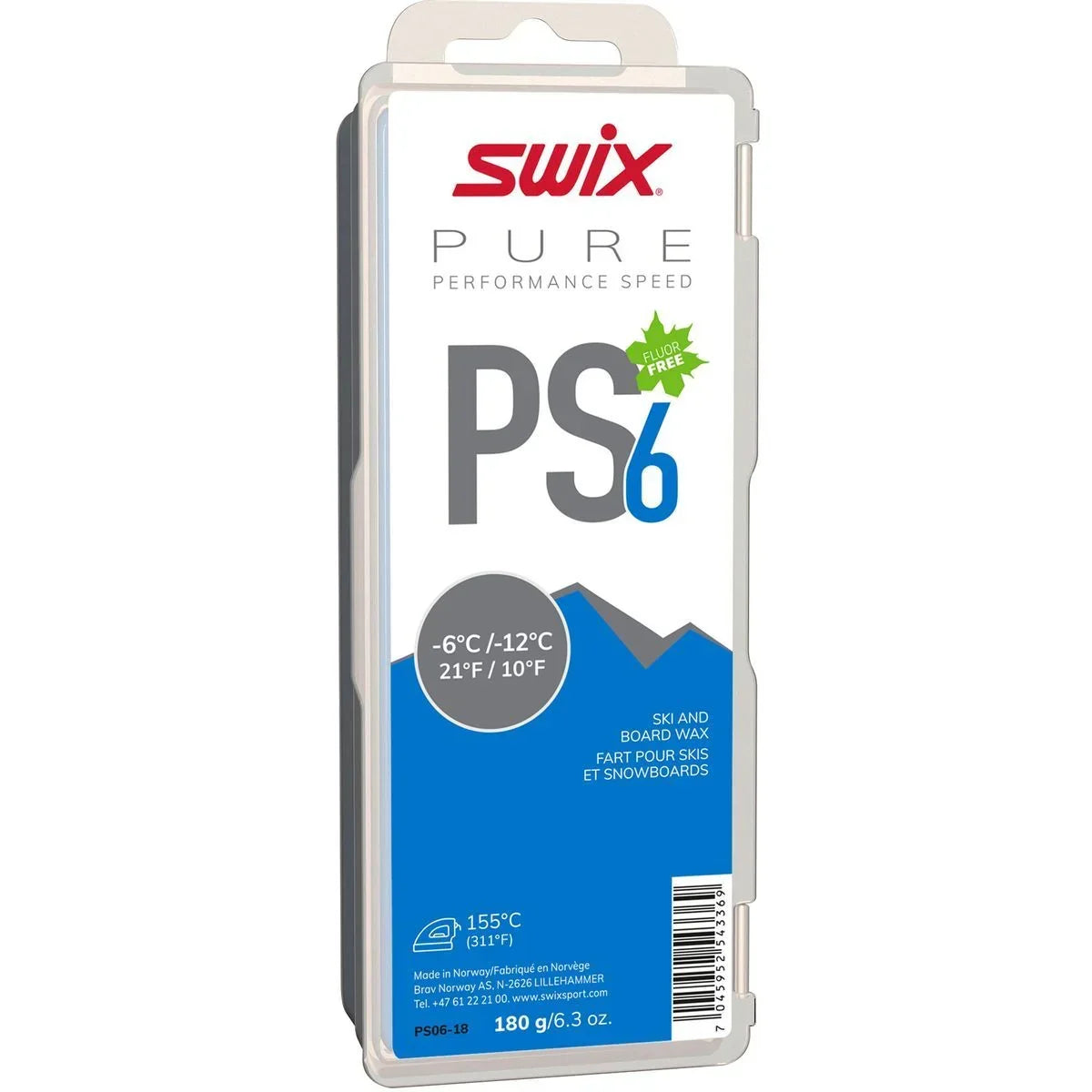 Swix PS6 Blue, -6 C/-12 C, 180g Winter Accessories - Tuning Supplies Swix