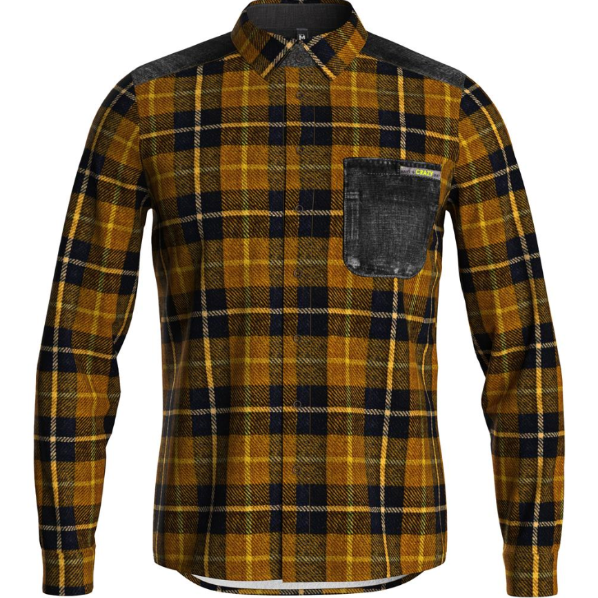 Crazy M Lumberjack Shirt Winter Apparel - Winter Apparel Mens Mid Layer Top Crazy XLarge Scottish Gold