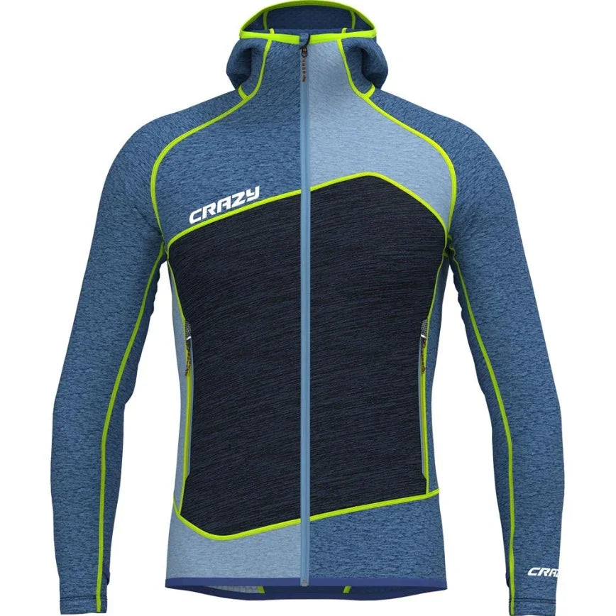 Crazy M Resolution Pull Winter Apparel - Winter Apparel Mens Mid Layer Top Crazy XLarge Liken-Blue