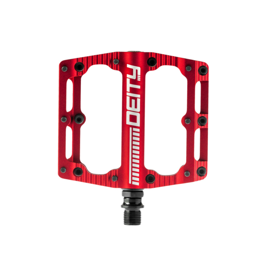 Deity Black Kat Pedals Cycling Parts - Pedal - Mountain Flat Pedal Deity Components Red