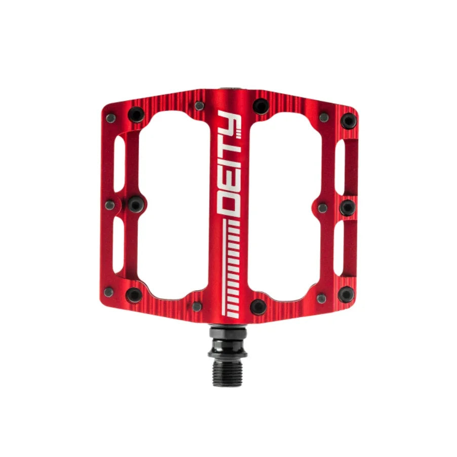 Deity Black Kat Pedals Cycling Parts - Pedal - Mountain Flat Pedal Deity Components Red