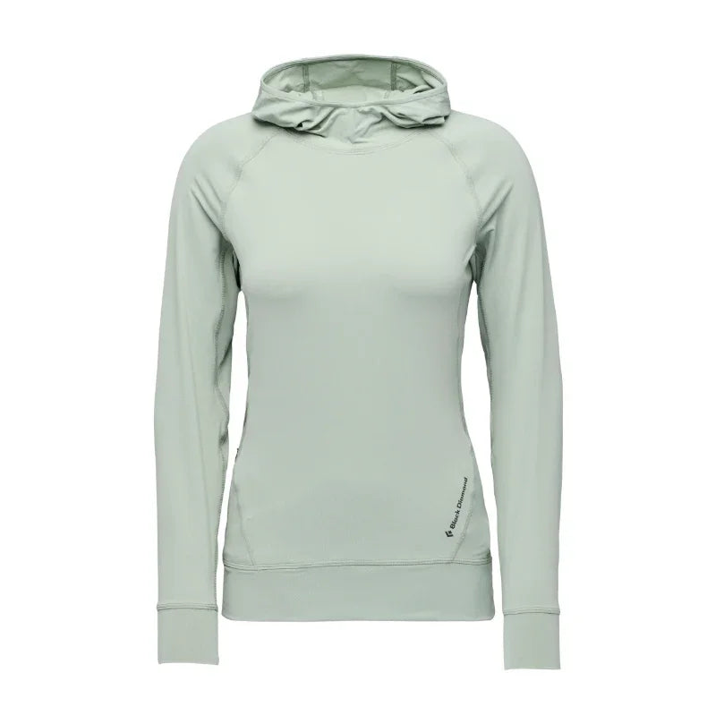 Black Diamond W Alpenglow Hoody Summer Apparel - Womens - Tops Black Diamond Extra Extra Small Agave