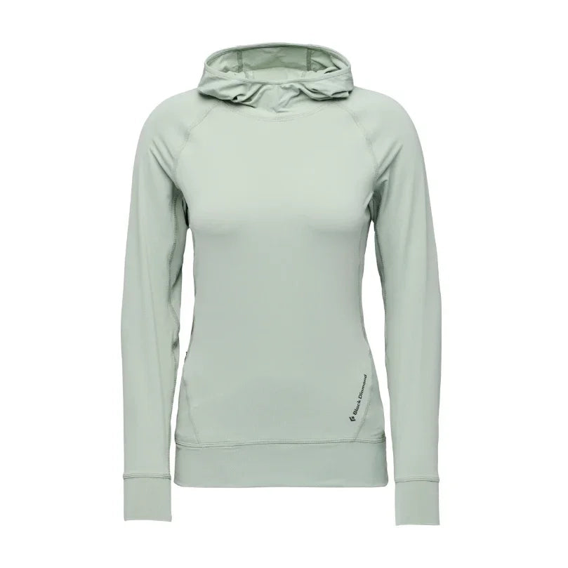 Black Diamond W Alpenglow Hoody Summer Apparel - Womens - Tops Black Diamond Extra Extra Small Agave
