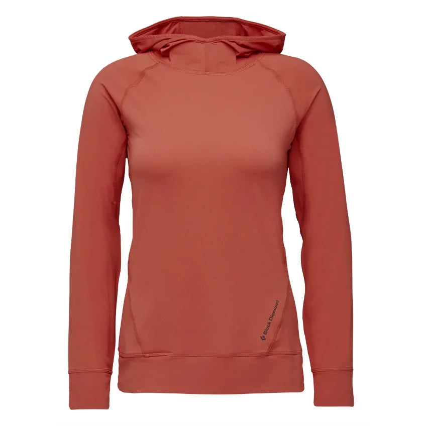 Black Diamond W Alpenglow Hoody Summer Apparel - Womens - Tops Black Diamond Extra Large Baja Sunrise