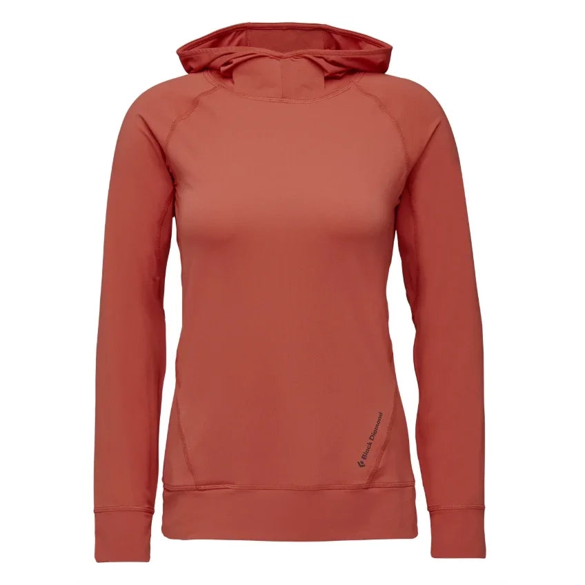 Black Diamond W Alpenglow Hoody Summer Apparel - Womens - Tops Black Diamond Extra Large Baja Sunrise