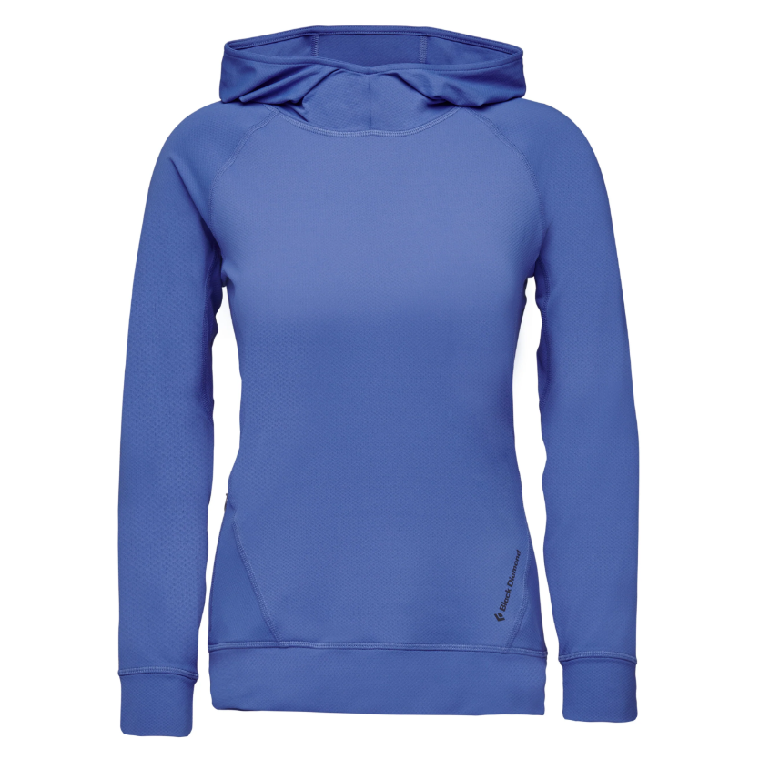 Black Diamond W Alpenglow Hoody Summer Apparel - Womens - Tops Black Diamond Extra Small Clean Blue